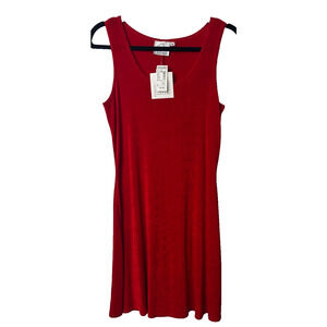 NEW Gantos Evening Chic Vintage 80s Red Dress Dead Stock Size M Slinky B5
